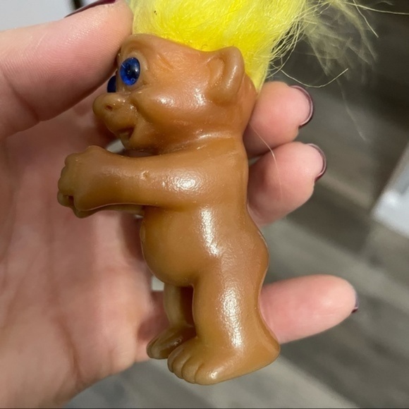 Vintage 1970s DAM‎ Plastic Troll Yellow Hair - Picture 2 of 7